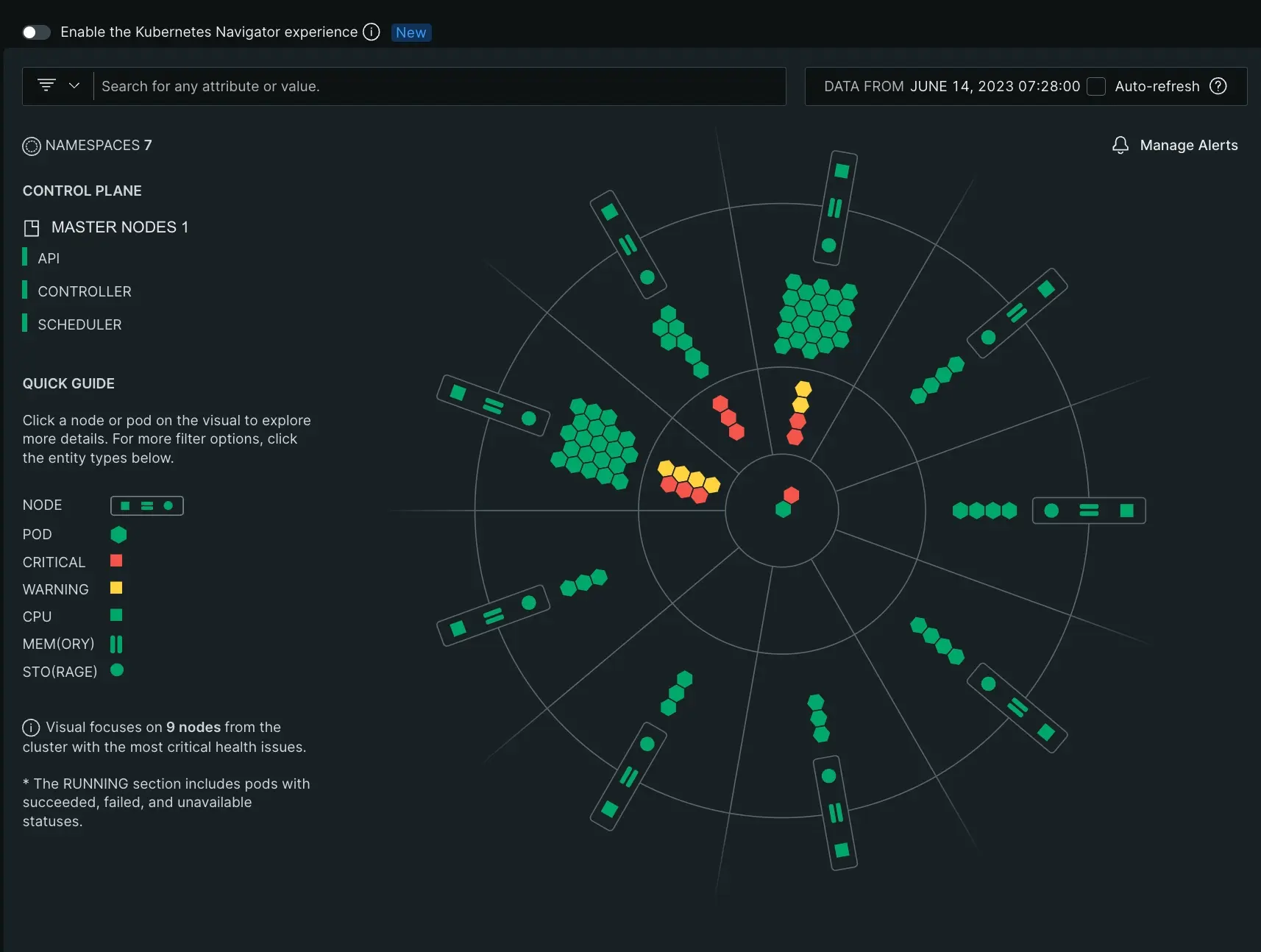 New Relic - Cluster explorer New Relic - Cluster explorer