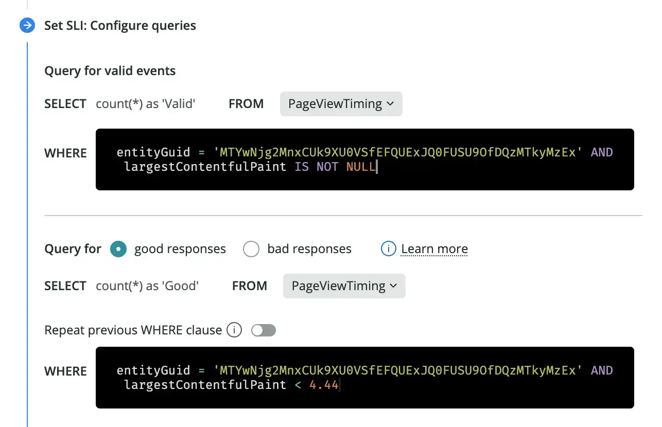 Improved service level setup flow Improved service level setup flow