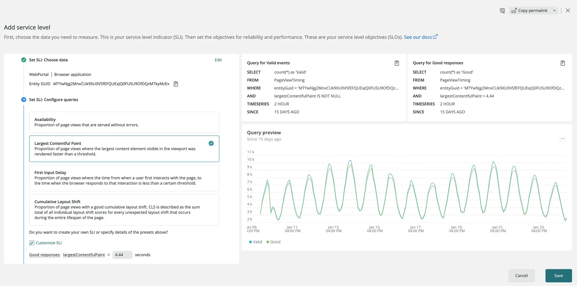 New suggested service levels New suggested service levels